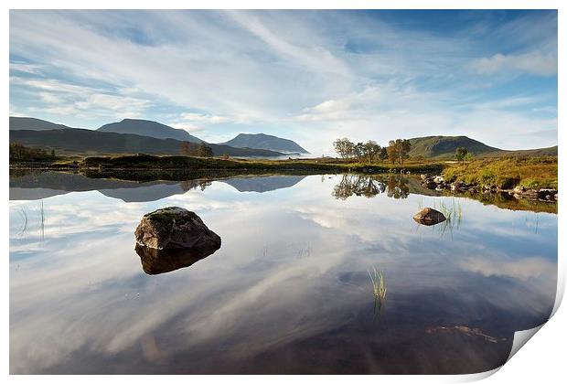 Loch Ba reflections Print by Stephen Taylor
