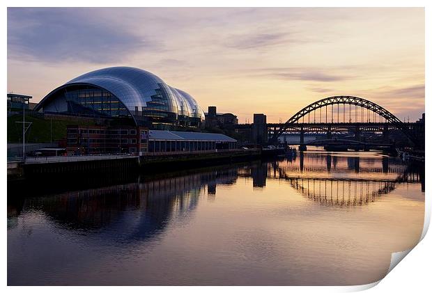 Sunet in Newcastle Upon Tyne Print by Stephen Taylor