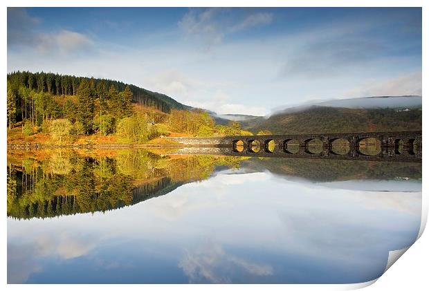 Golden light in the Elan Valleey Print by Stephen Taylor