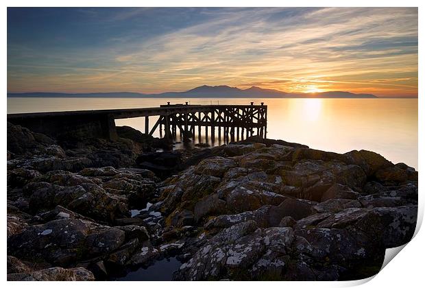 Sunset at Portencross Print by Stephen Taylor