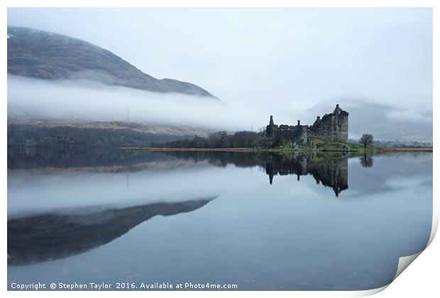 Mist at Loch Awe Print by Stephen Taylor