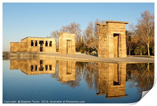 The Temple of Debod Print by Stephen Taylor