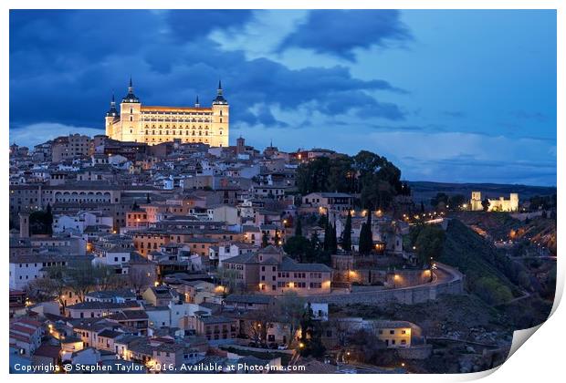 The Citadel of Toledo Print by Stephen Taylor