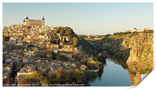 Toledo in the evening sun Print by Stephen Taylor