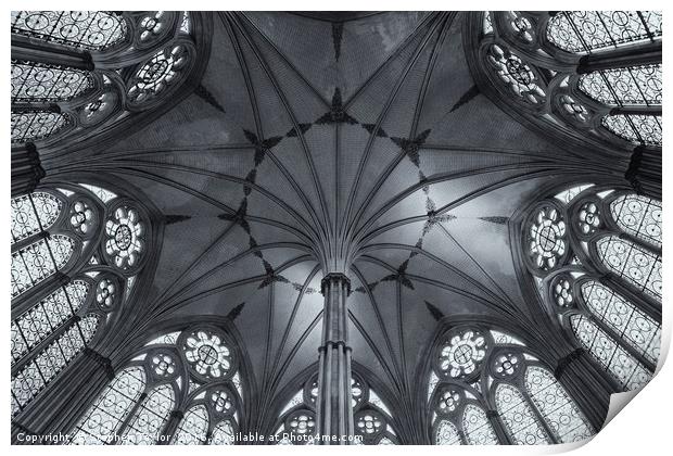 Chapter House B&W Print by Stephen Taylor