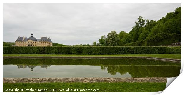 The Gardens of the Chateau de Vaux le Vicomte Print by Stephen Taylor