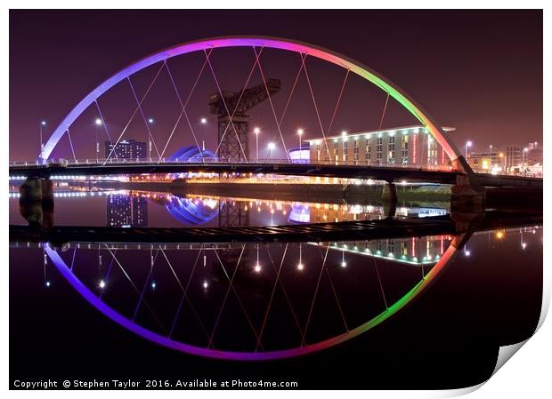 The Glasgow Riverfront Print by Stephen Taylor