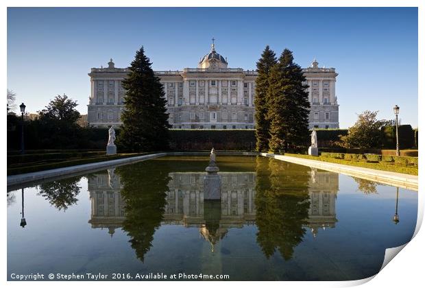 The Royal Palace of Madrid Print by Stephen Taylor