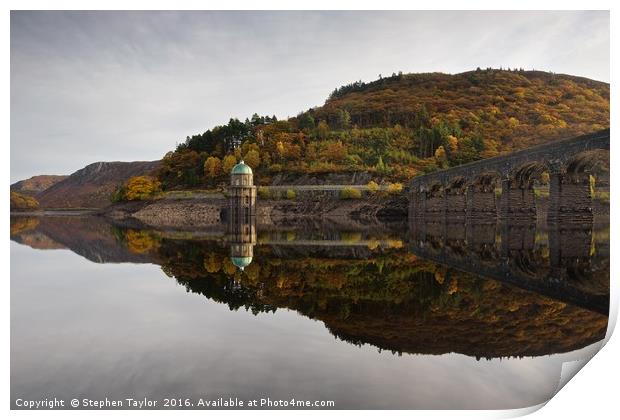 Autumn colours in the Elan Valley Print by Stephen Taylor