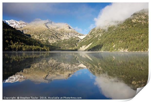 Lac D'Oredon Print by Stephen Taylor