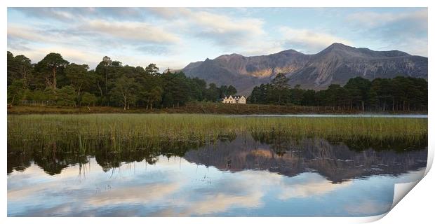 Beinn Eighe and The Coulin Lodge Print by Stephen Taylor