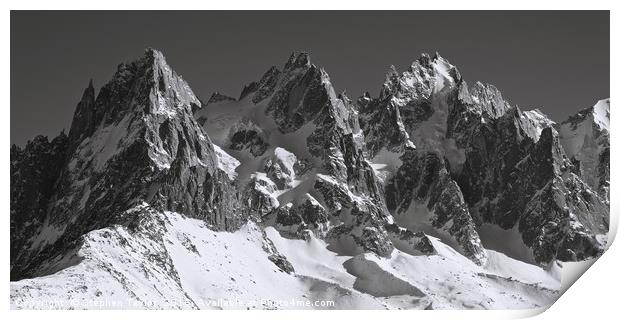 The Mont Blanc Ridge Print by Stephen Taylor