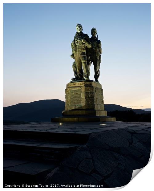The Commando Memorial Print by Stephen Taylor