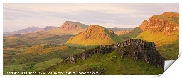 The Trotternish Ridge Print by Stephen Taylor