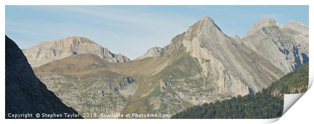 Ossau Valley Panorama Print by Stephen Taylor