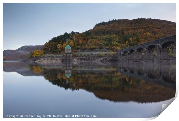 Autumn in the Elan Valley Print by Stephen Taylor