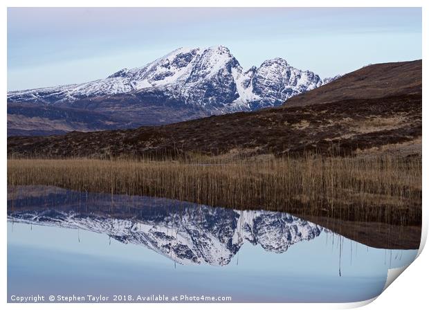 Dawn at Loch Cill Chriosd Print by Stephen Taylor