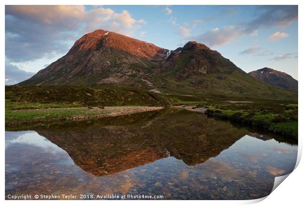 Sunset in Glencoe Print by Stephen Taylor