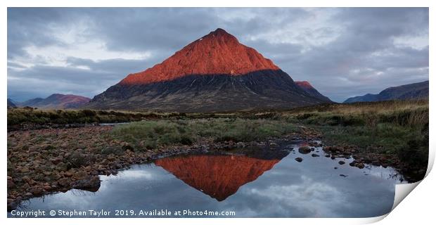 Sunrise in Glencoe Print by Stephen Taylor