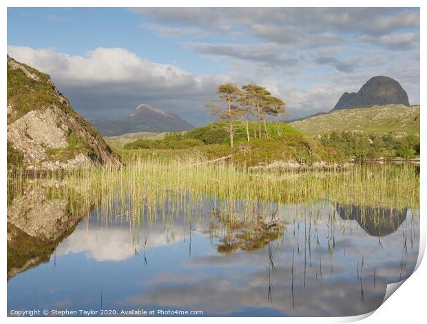 Loch Druim Suardalain Print by Stephen Taylor