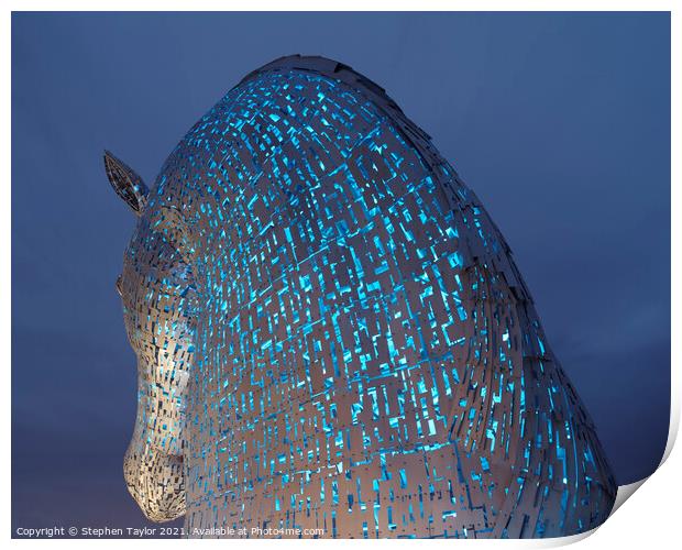 The Kelpies Print by Stephen Taylor