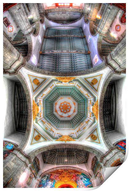 Candelaria church dome Print by Jose Luis Mendez Fernandez
