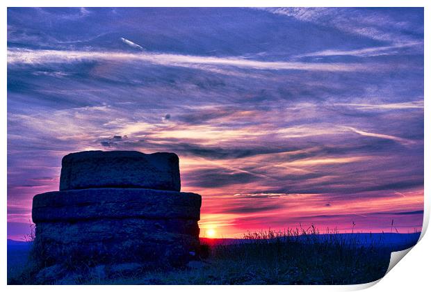  Hartshead Pike Sunset Print by Andy Smith