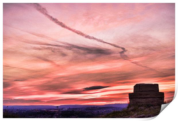  Hartshead Pike Sunset Print by Andy Smith