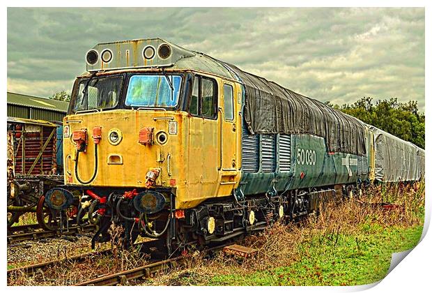 Powering Through Peak Rail Print by Andy Smith