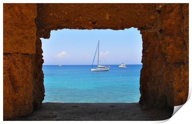 Captivating Rhodes Old Town View Print by Andy Smith