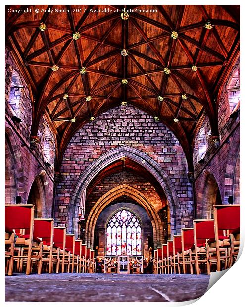 St Asaph Cathedral Print by Andy Smith