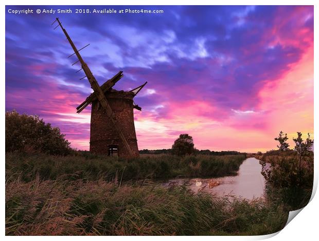 Haunting Beauty of Brograve Mill Print by Andy Smith