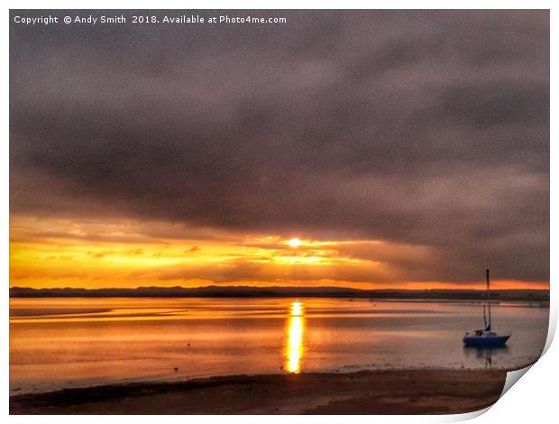 Majestic Sunset at Ravenglass Estuary Print by Andy Smith