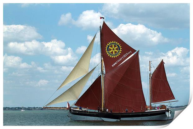 Racing Barge Print by Terry Stone