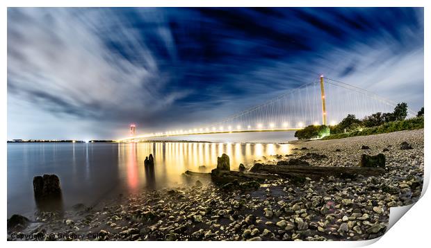 An evening shot of the River Humber  Print by Gregory Culley