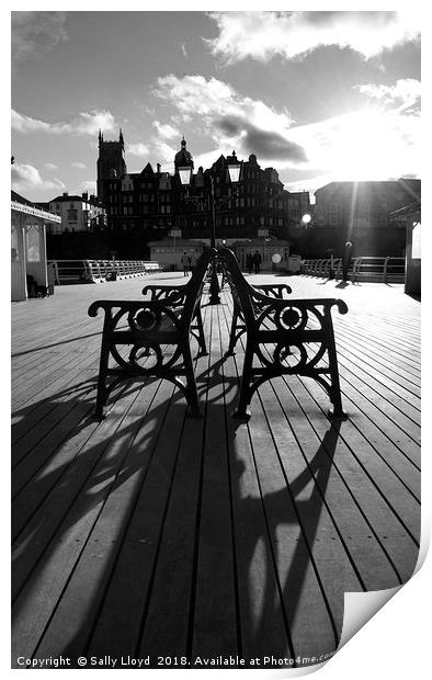 Cromer pier shadows Print by Sally Lloyd