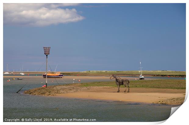 The Lifeboat Horse at Wells-next-the-Sea Print by Sally Lloyd