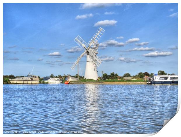 Thurne Mill, from the water Print by Sally Lloyd