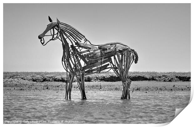 The Lifeboat Horse at Wells-next-the-Sea  Print by Sally Lloyd