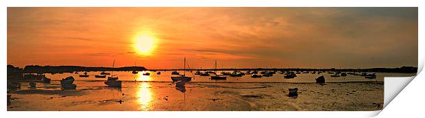 Harbour sunset. Print by paul cobb