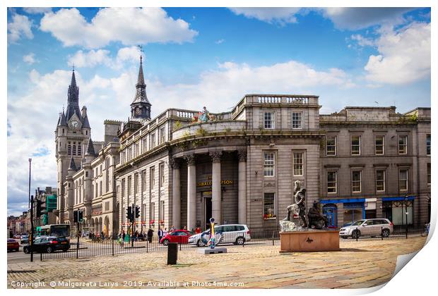 Aberdeen, historic architecture, Town House,  Scot Print by Malgorzata Larys