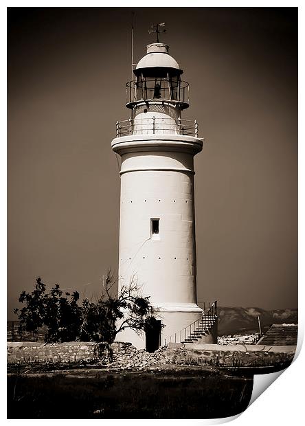  Paphos lighthouse Cyprus Print by Quentin Breydenbach