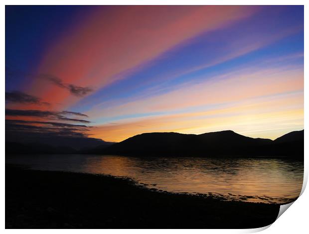 The Sky Above Loch Eil Print by Ellie Rose