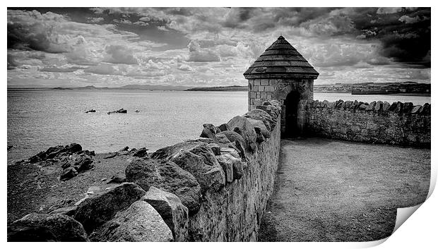 Watch Tower at Ravenscraig Print by David Forrester