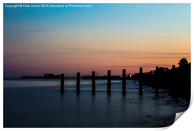 Sunset - Clacton Pier Print by Pete Inman