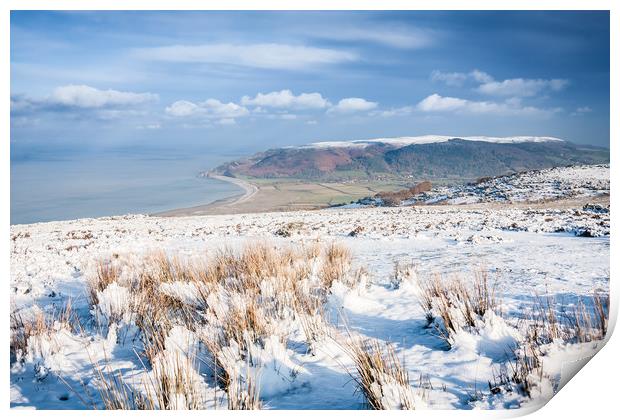 Bossington Snows Print by Dave Rowlatt