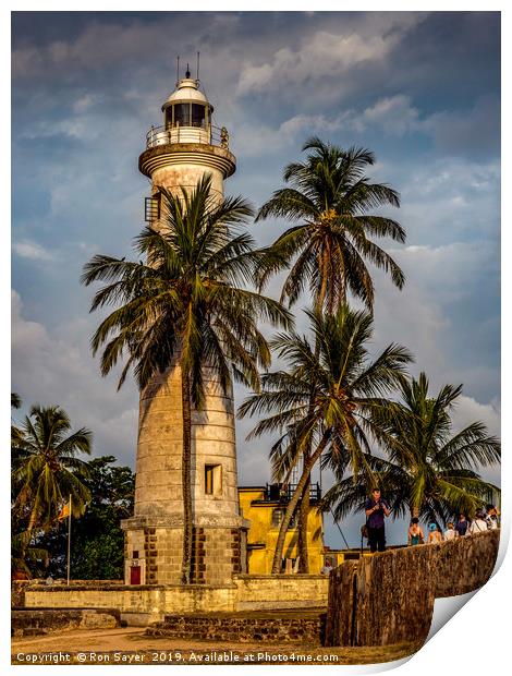 Galle Lighthouse  Print by Ron Sayer