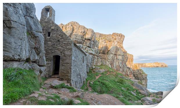 St Govan's Chapel Print by Mark Godden