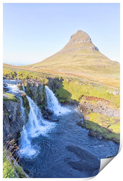 Kirkjufellsfoss in Iceland. Print by Mark Godden