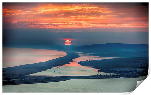  Chesil Sunset Print by Mark Godden